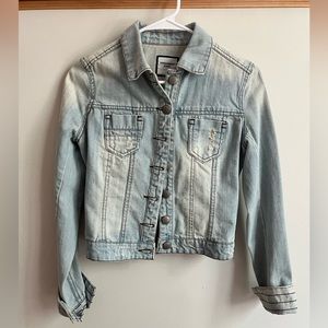 Highway Jeans distressed jean jacket size small